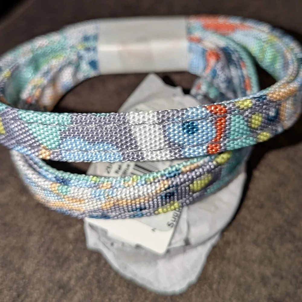 Vera Bradley ReActive Lanyard Citrus Paisley Recycled Floral Blue NEW
